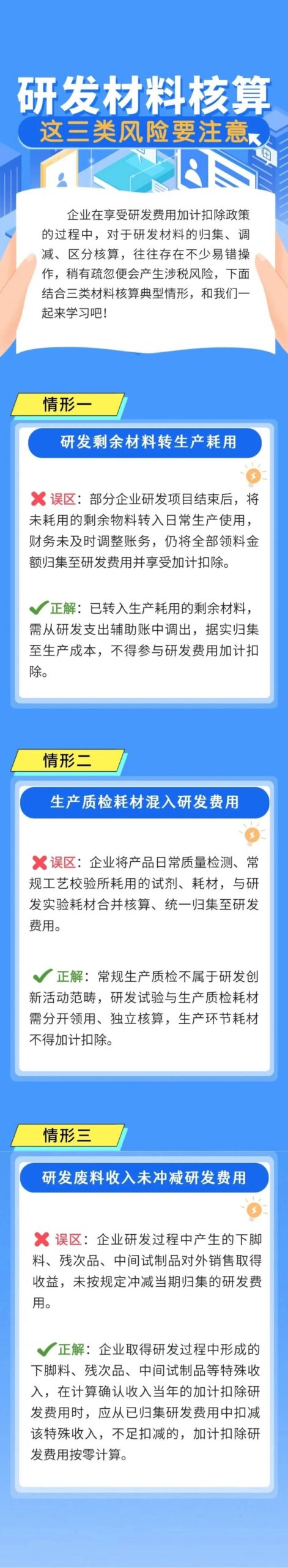 图解丨研发费用材料核算,这三类风险要注意